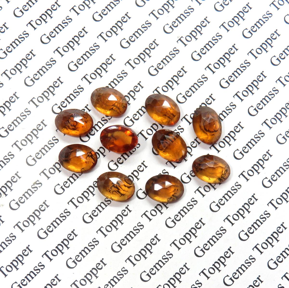 Hessonite Garnet 8x10 mm Oval Rose Cut
